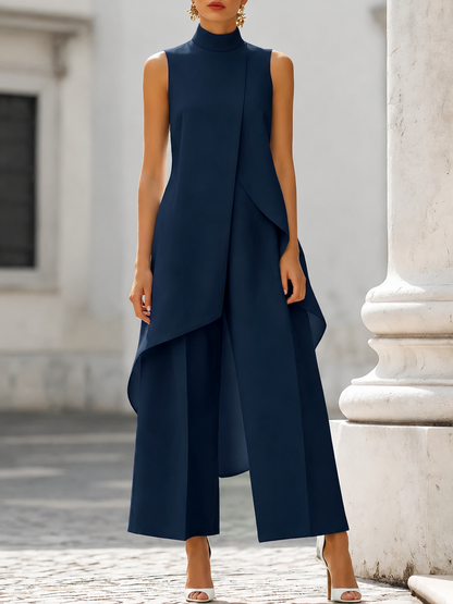 Georgette – Asymmetric Panel Wide-Leg Set