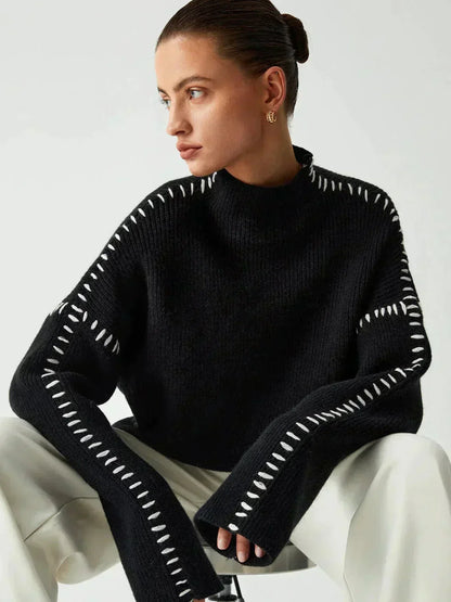 Delilah – Oversized Ribbed Knit Sweater