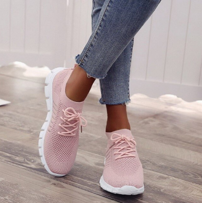 Evangeline – Lightweight Lace-Up Comfort Sneakers