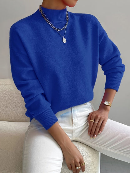 Paula – Mock Neck Knit Sweater