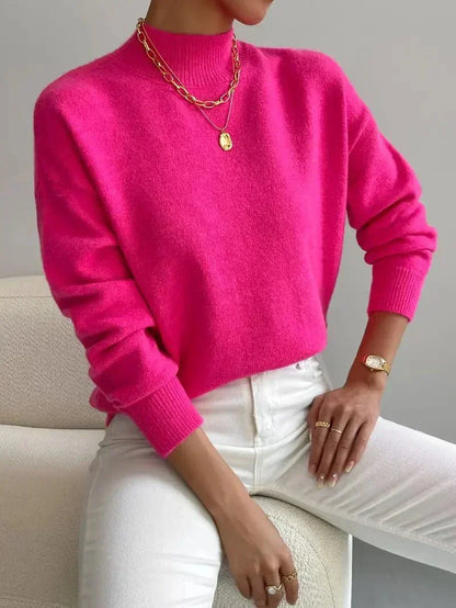 Paula – Mock Neck Knit Sweater