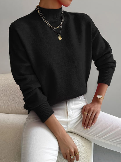 Paula – Mock Neck Knit Sweater