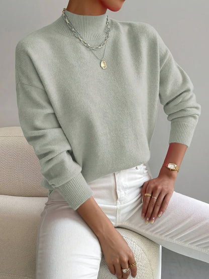 Paula – Mock Neck Knit Sweater