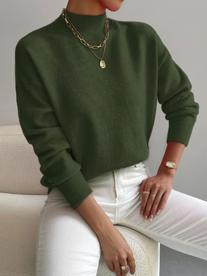 Paula – Mock Neck Knit Sweater
