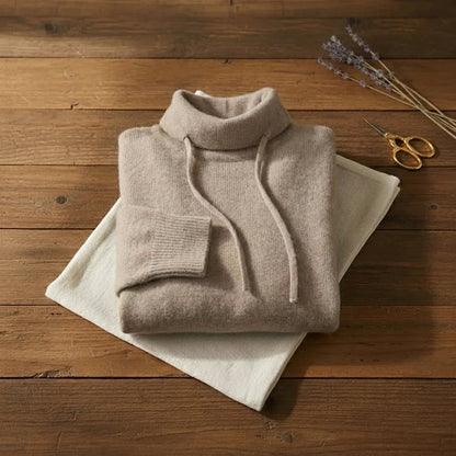 Marla – Turtleneck Drawstring Knit Sweater