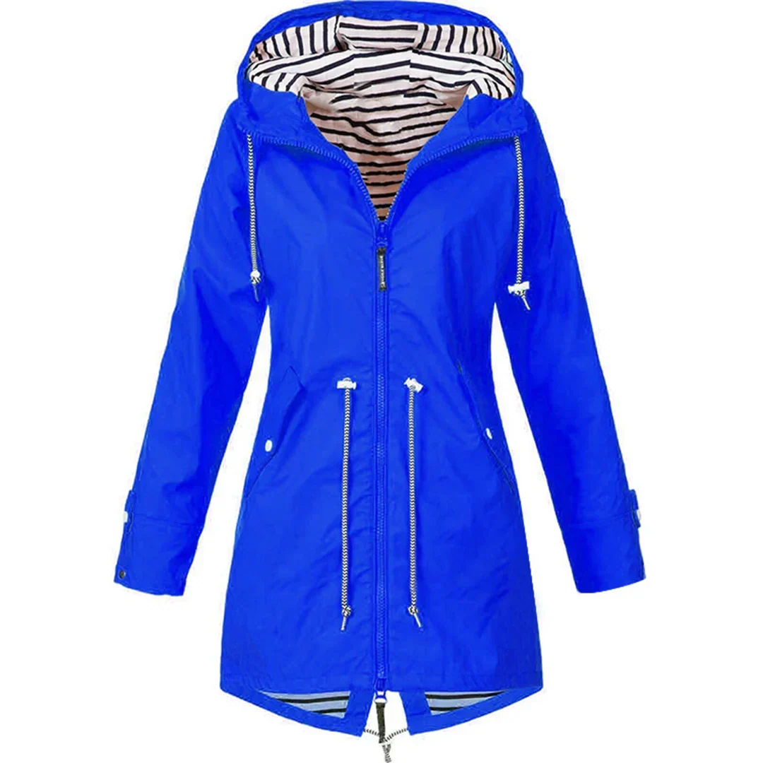 Ida – Hooded Rain Jacket with Drawstring Waist