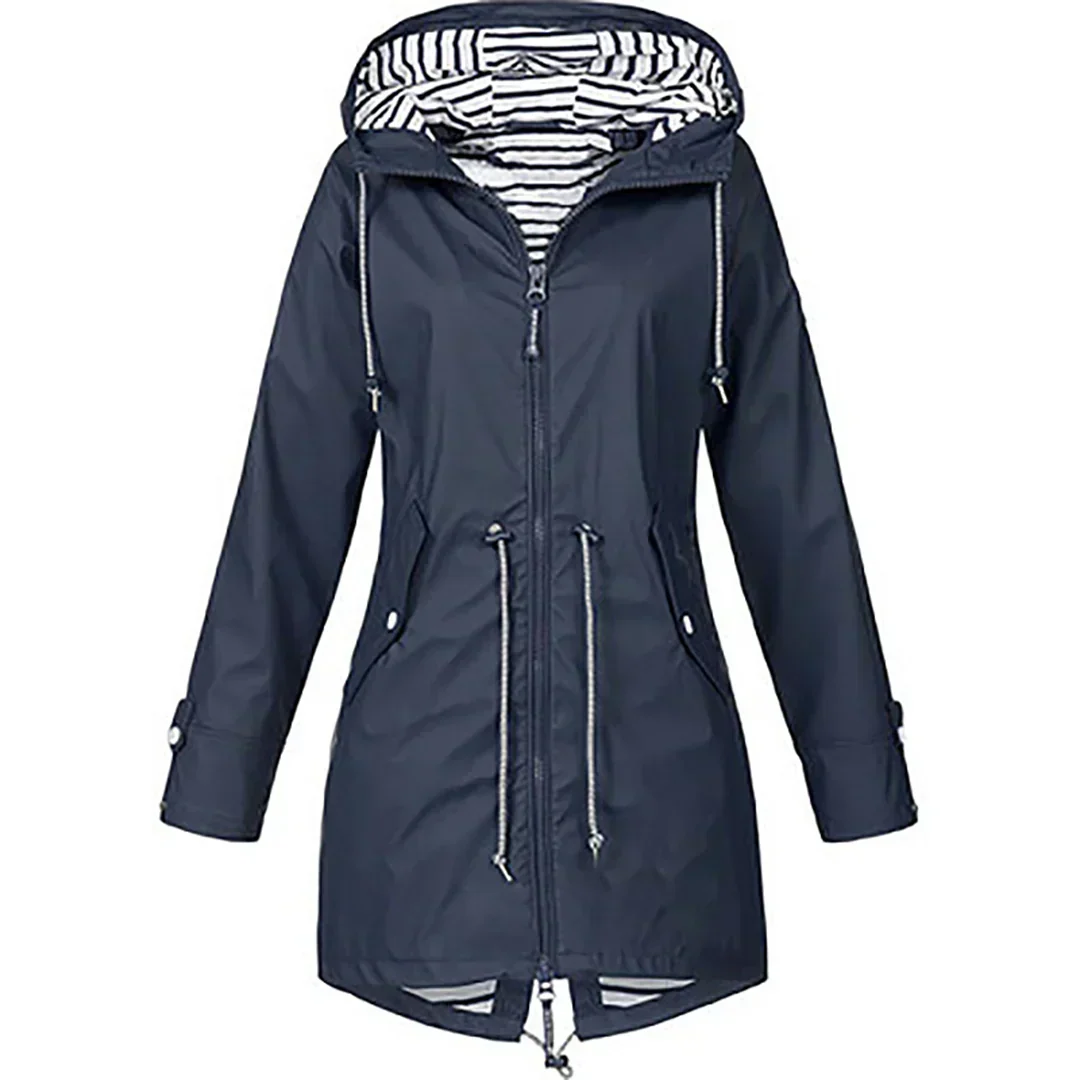 Ida – Hooded Rain Jacket with Drawstring Waist