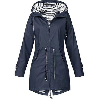 Ida – Hooded Rain Jacket with Drawstring Waist