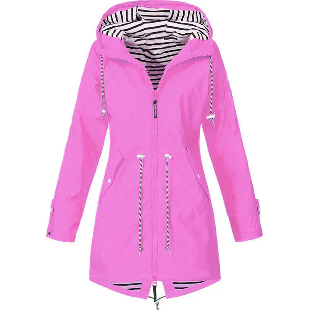 Ida – Hooded Rain Jacket with Drawstring Waist