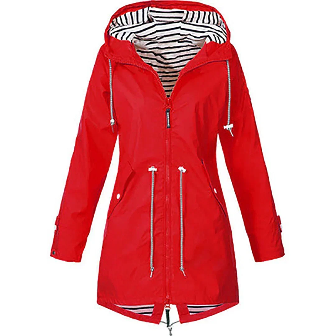 Ida – Hooded Rain Jacket with Drawstring Waist