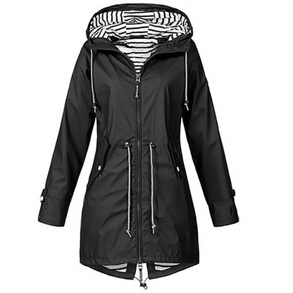 Ida – Hooded Rain Jacket with Drawstring Waist