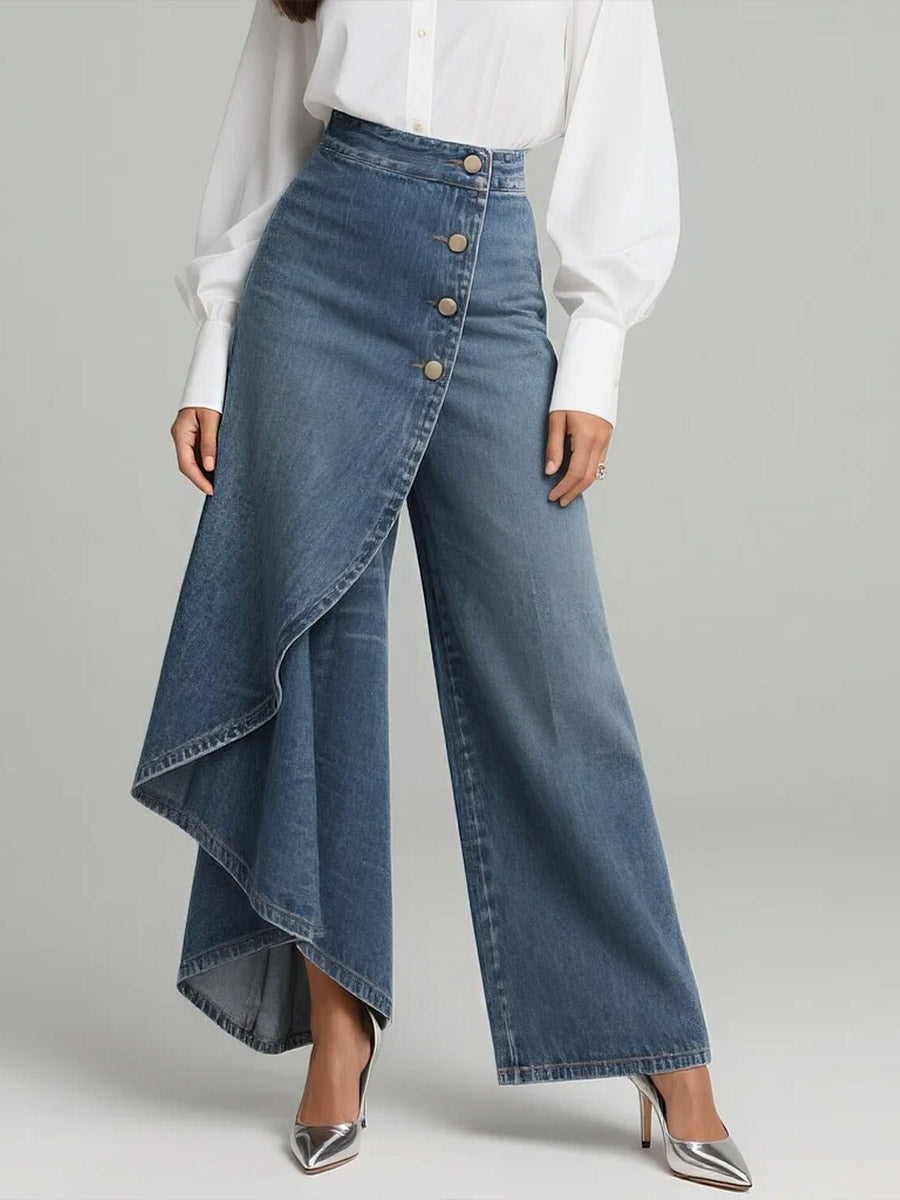 Carleen – High-Waist Wide-Leg Denim Jeans