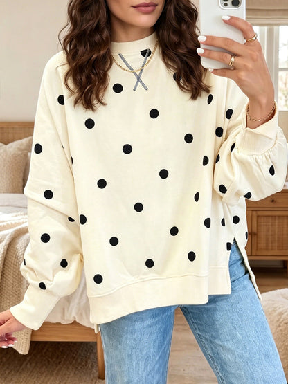 Florence – Polka Dot Relaxed Oversized Sweatshirt