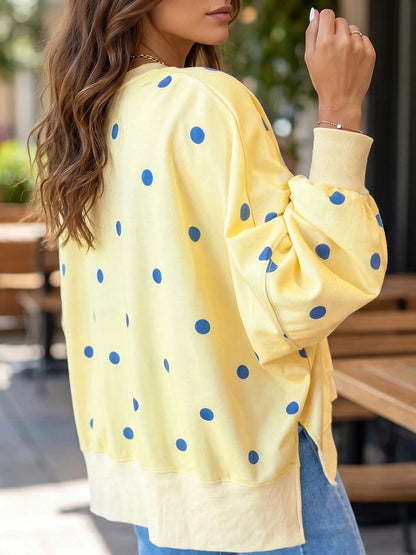 Florence – Polka Dot Relaxed Oversized Sweatshirt