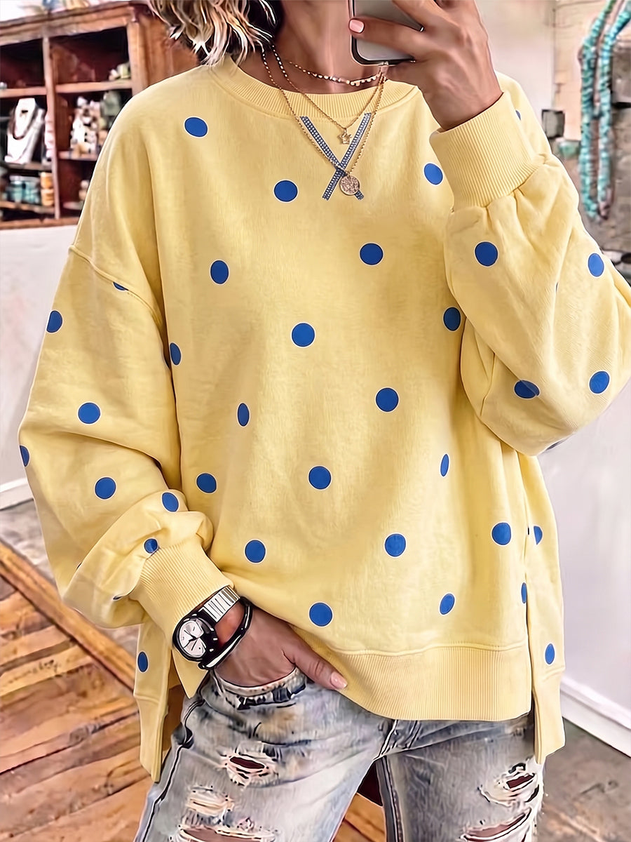 Florence – Polka Dot Relaxed Oversized Sweatshirt