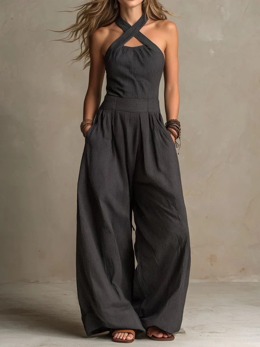 June – Halter Neck Wide Leg Jumpsuit