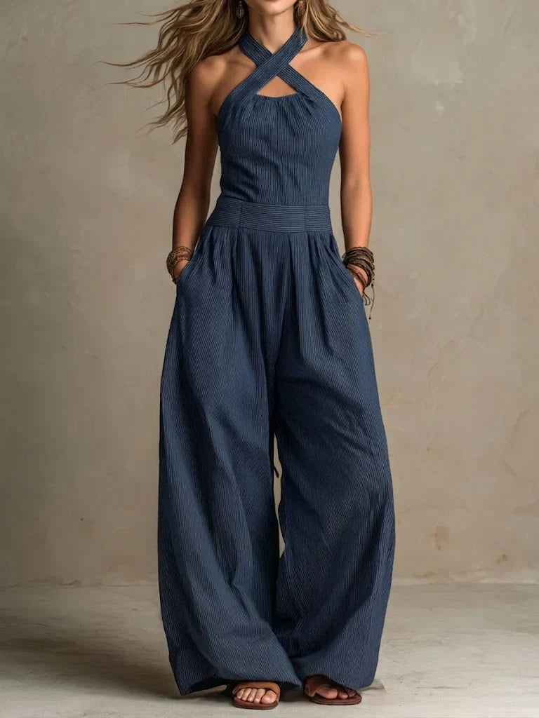 June – Halter Neck Wide Leg Jumpsuit