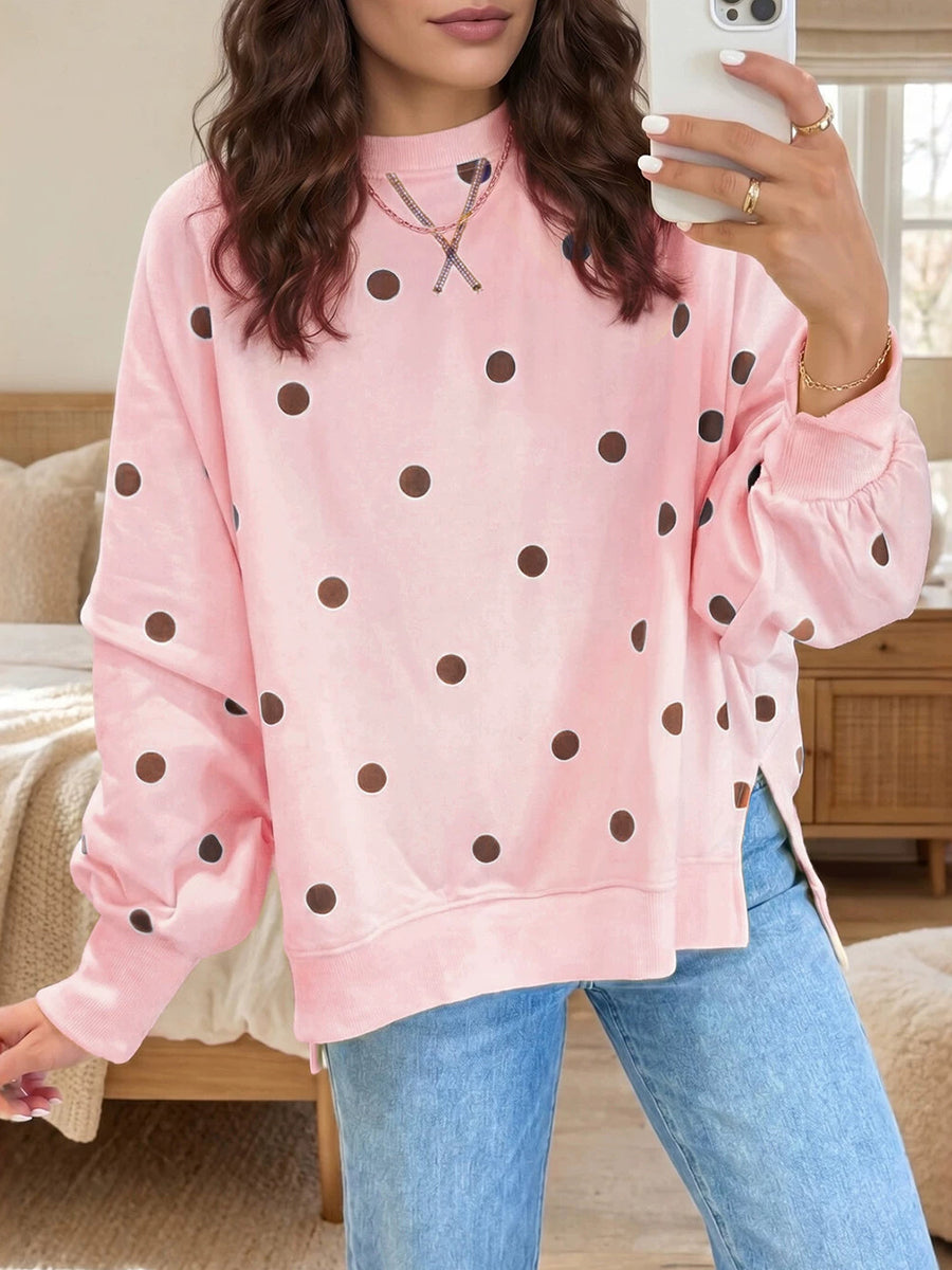 Florence – Polka Dot Relaxed Oversized Sweatshirt