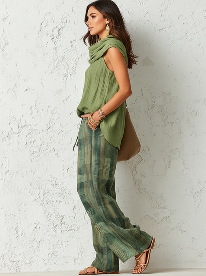 Willa – Sleeveless Top and Wide-Leg Pants Set