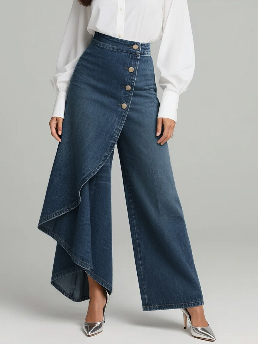 Carleen – High-Waist Wide-Leg Denim Jeans