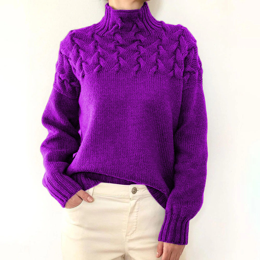 Leah – Cable Knit Turtleneck Sweater
