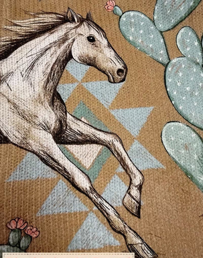 Eunice – Western Horse and Cactus Zip Jacket