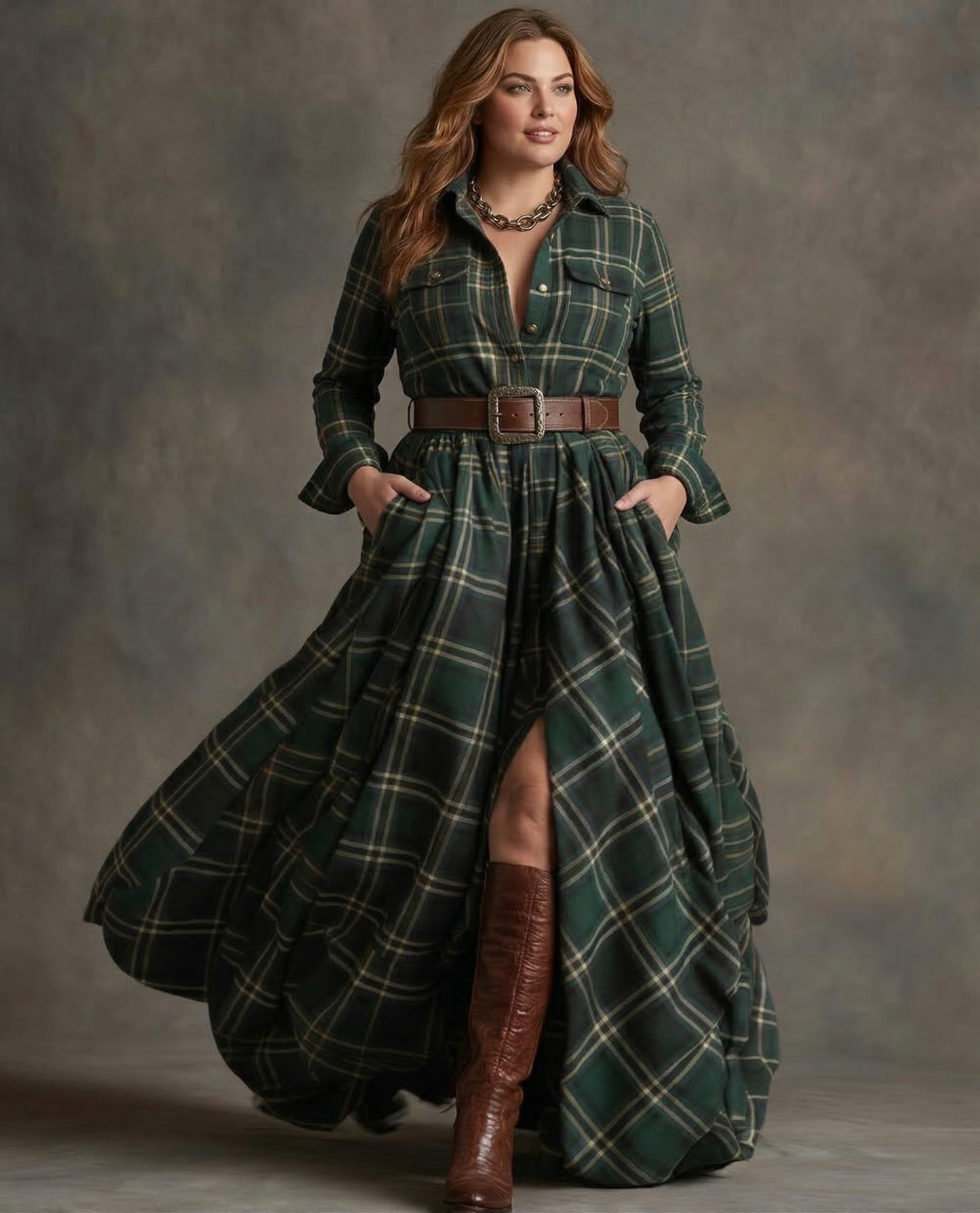 Piper | Belted Midi Dress