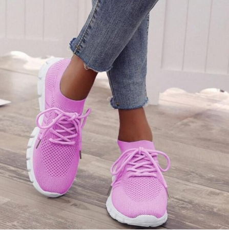 Evangeline – Lightweight Lace-Up Comfort Sneakers