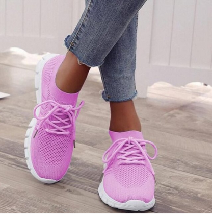 Evangeline – Lightweight Lace-Up Comfort Sneakers