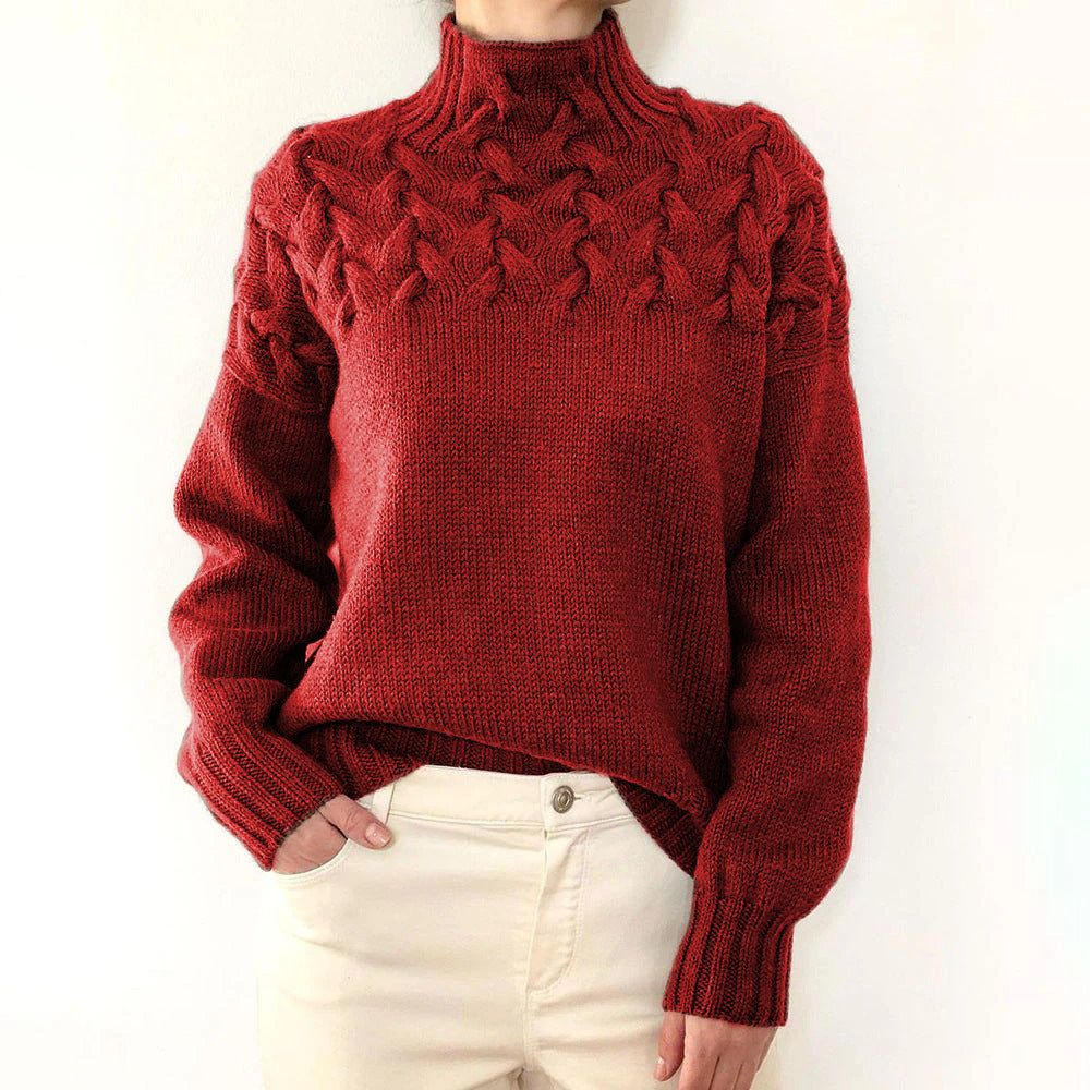 Leah – Cable Knit Turtleneck Sweater