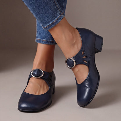Anne – Buckle Strap Block Heel Mary Janes
