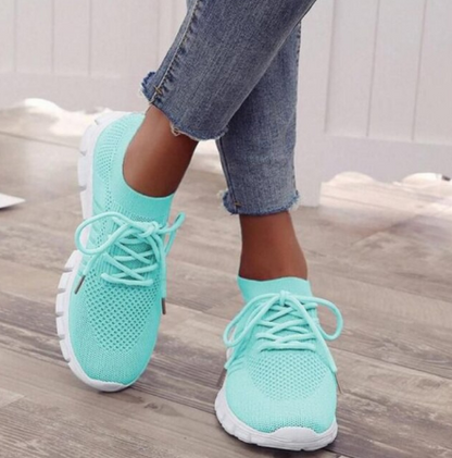 Evangeline – Lightweight Lace-Up Comfort Sneakers