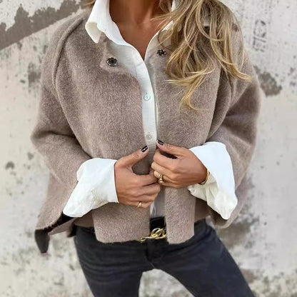 Rachelle – Cropped Button-Front Cardigan