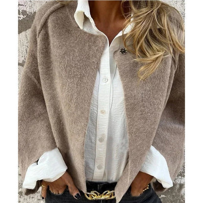Rachelle – Cropped Button-Front Cardigan