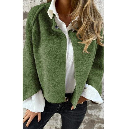 Rachelle – Cropped Button-Front Cardigan