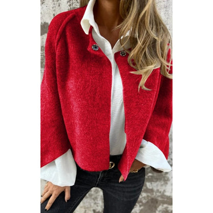 Rachelle – Cropped Button-Front Cardigan