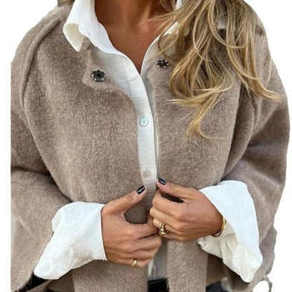 Rachelle – Cropped Button-Front Cardigan
