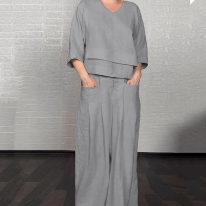 Margarita – Relaxed Wide-Leg Two-Piece Set