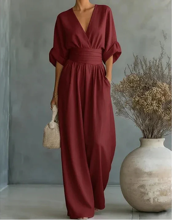 Lori – Wide Leg Belted Jumpsuit