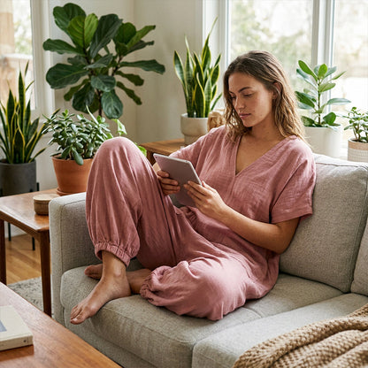 Nola – Relaxed Linen-Look Everyday Jumpsuit