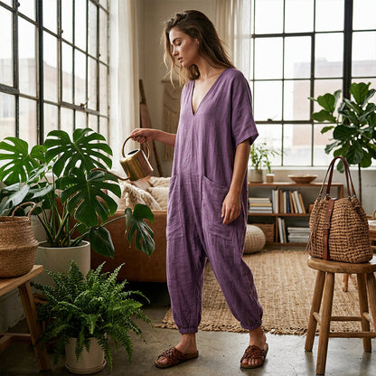 Nola – Relaxed Linen-Look Everyday Jumpsuit