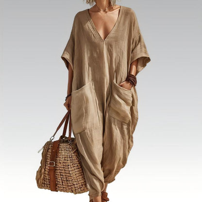 Nola – Relaxed Linen-Look Everyday Jumpsuit
