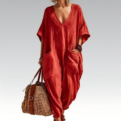 Nola – Relaxed Linen-Look Everyday Jumpsuit