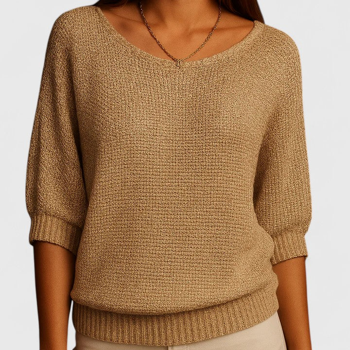 Yvonne – Relaxed Knit Batwing Pullover
