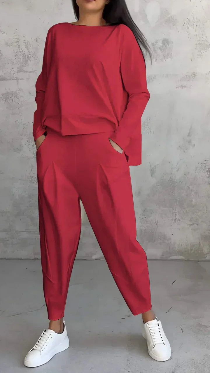 Thelma – Relaxed Long Sleeve Top and Pants Set