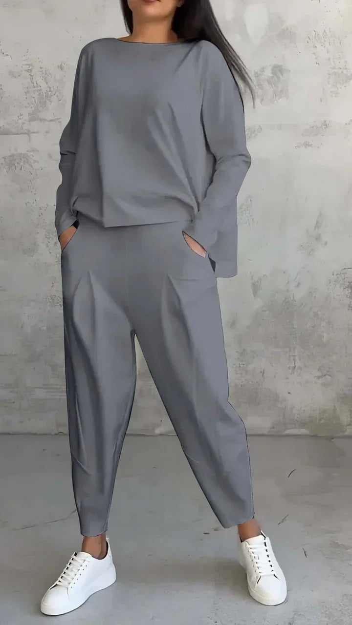 Thelma – Relaxed Long Sleeve Top and Pants Set