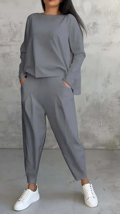 Thelma – Relaxed Long Sleeve Top and Pants Set