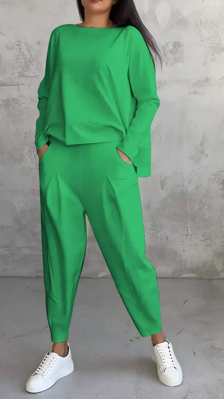 Thelma – Relaxed Long Sleeve Top and Pants Set