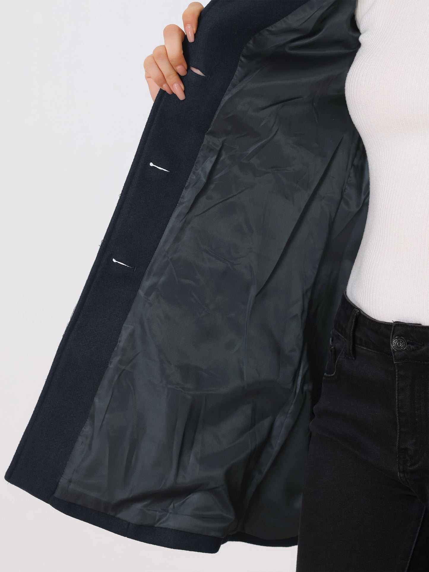 Yvonne – Tailored Button-Front Elegant Coat