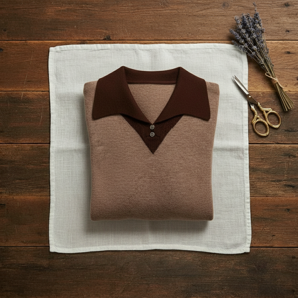 Cynthia – Contrast Collar Knit Pullover